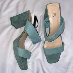 Sea foam green mule